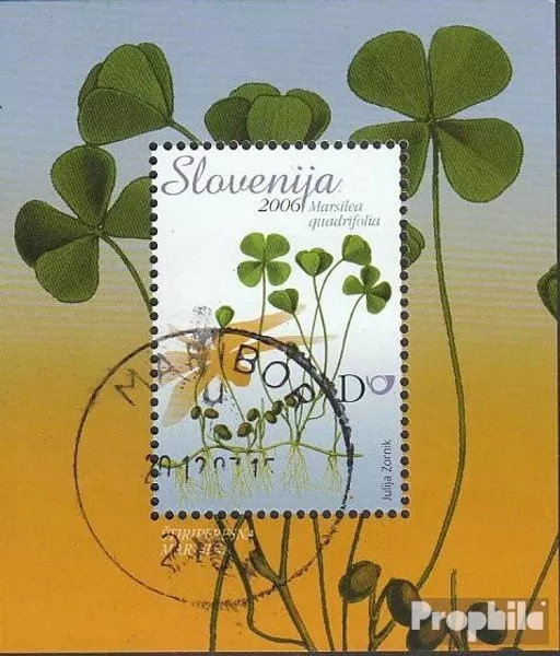 Eslovenia Bloque 28 (edición completa) usado 2006 Plantas acuáticas
