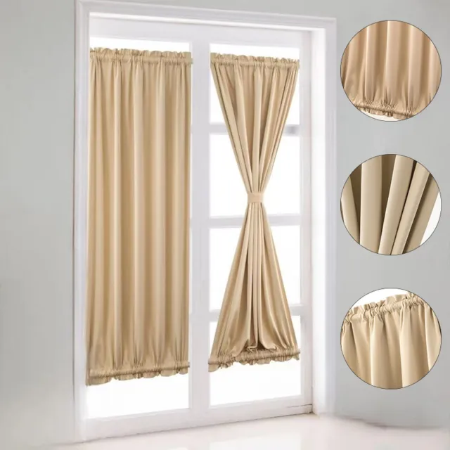 Blackout Door Curtain - Home Privacy French Door Blind Anti-UV Window Curtain