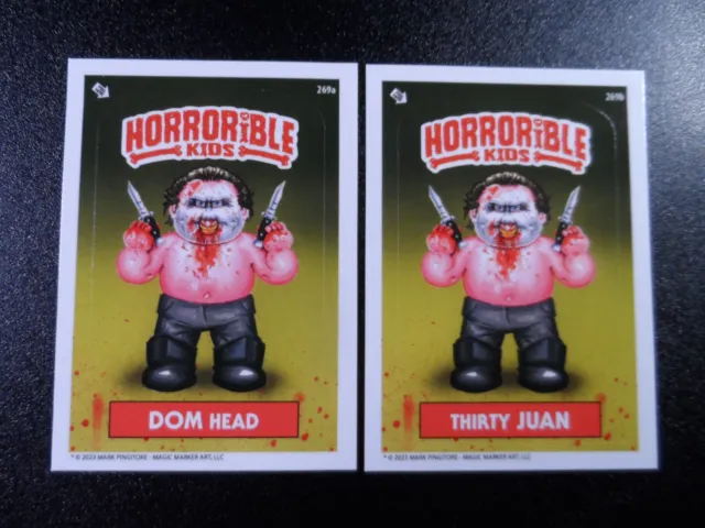 Rob Zombie 31 Doom-Head Horrorible Kids 2 Card Set Garbage Pail Kids Spoof