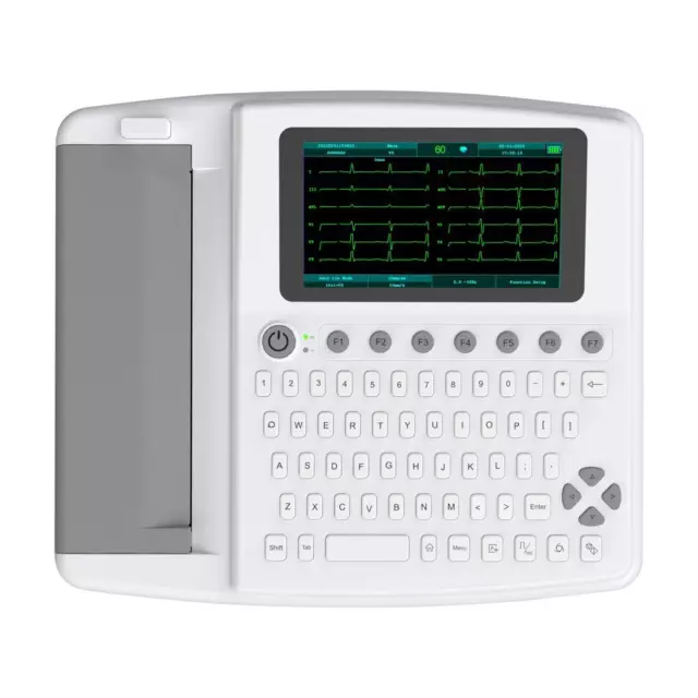 Portable 12 ECG Machine with 7 Inch Touch Screen for Remote Heart