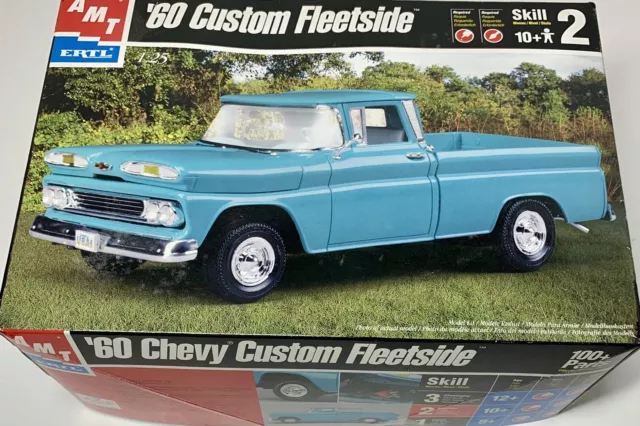 AMT ERTL 1960 CHEVY CUSTOM FLEETSIDE 1:25 Plastic Model Kit Skill 2 10+ 6310