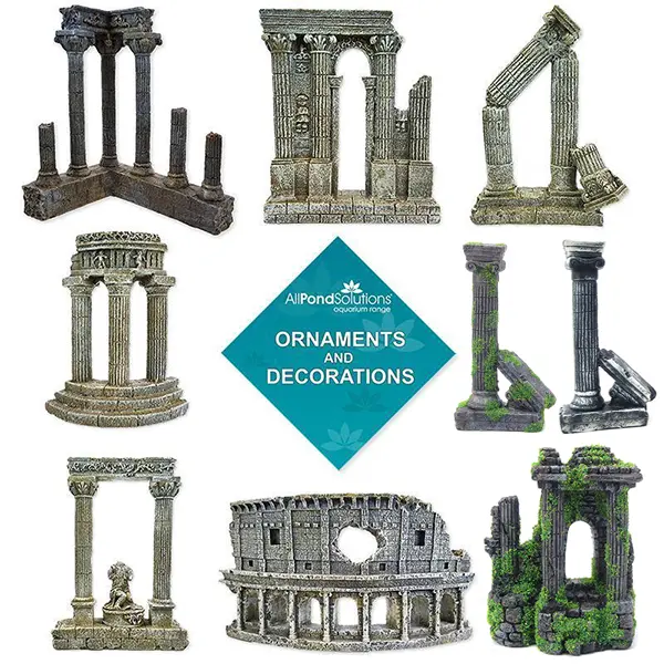 Roman Column Colosseum Ruins Ornament Aquarium Fish Tank Decoration Features