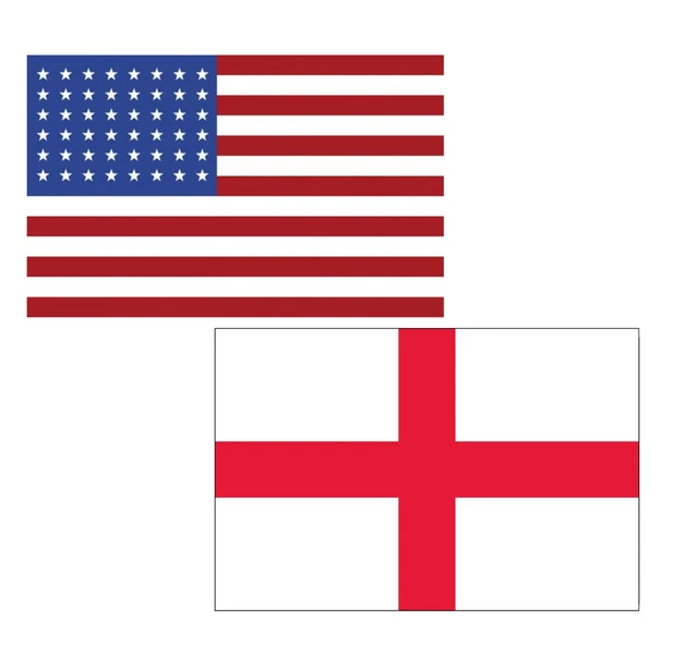 3'x5' Polyester USA & England  Flag Set; One Flag for Each Country
