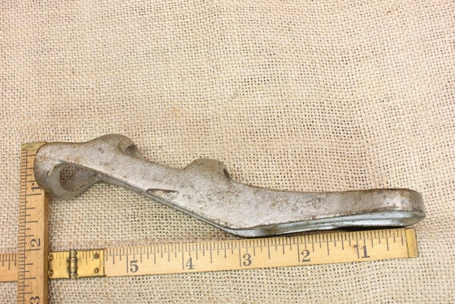 Old 1" Flag Pole Bracket Banner Holder Star Vintage Cast Iron Silver Galvanized 7