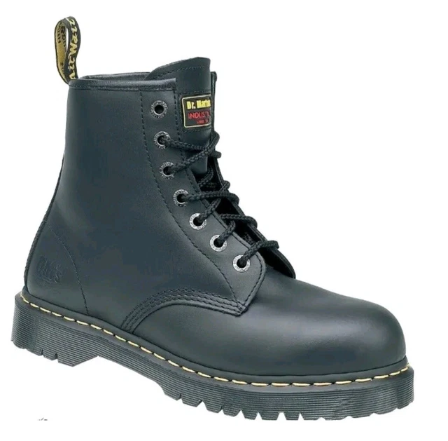 DR MARTENS DM Docs Icon 7B10 Steel Toe Cap 7 Eyelet Work Safety Boots