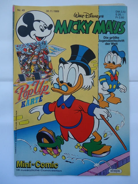 Micky Maus Heft Nr.49 vom 30.11.1989 mit Mini-Comic Nr.30 und Beilage