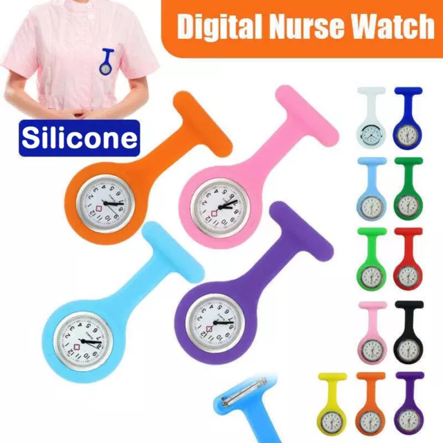 Silicone Nurse Watch Brooch Nursing Pendant Brooch Tunic Fob Pocket Watch Clip