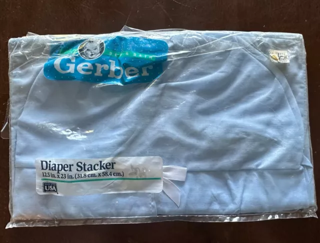 Vintage Gerber Light Blue Hanging Diaper Stacker NEW