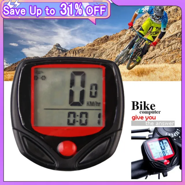 LCD Digital Waterproof Bike Bicycle Computer Cycle Speedometer Odometer Wired