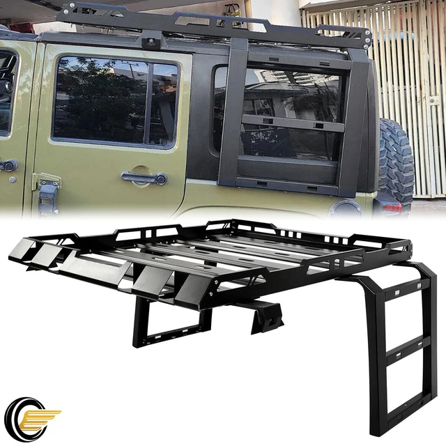 ROOF RACK CARGO Basket w/ Double Ladders For Jeep Wrangler JK 4Dr 2007