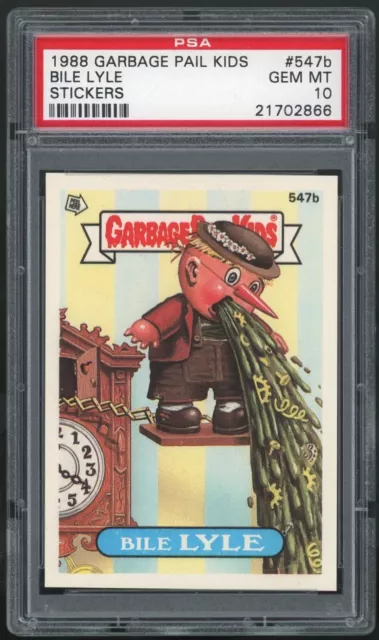 1988 Topps Garbage Pail Kids 14th Series #547b Bile Lyle PSA 10 GEM MINT Os14