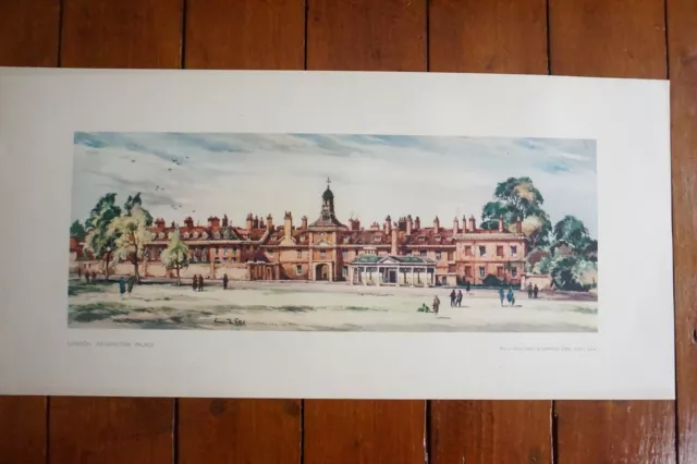 1940s LNER Kensington Palace Railway Carriage Print Poster Kenneth Steel