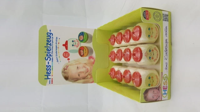 Babyspielzeug Display mit 12 Holzdosen BxLxH 40x40x55mm NEU Holzbox Dose