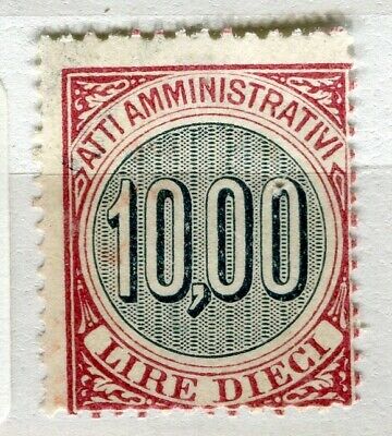 ITALY; 1920s early Numeral Revenue issue fine used 10L. value