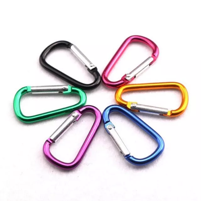 1, 2, 5 or 10 x CARABINER Small Spring Clip Snap Clasp Hook Keyring Karabiner D