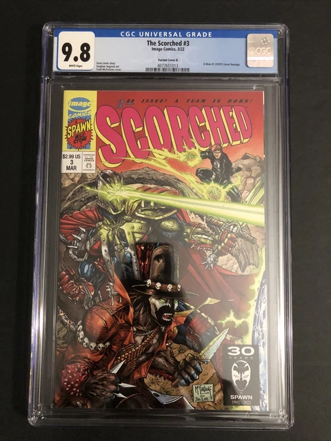 Spawn Scorched #3 Image Comics 3/22 CGC Graded 9.8 X-Men 1 Homage Todd McFarlane