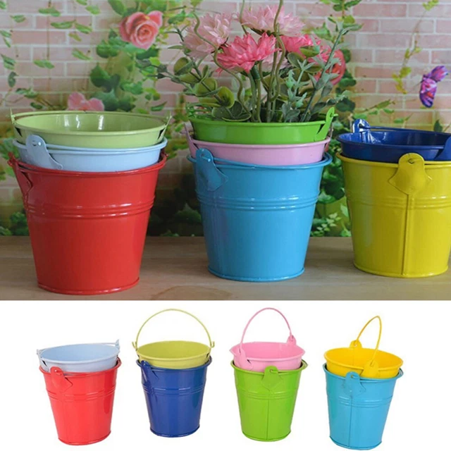 6 Pcs Jardinière De Patio Décor À La Maison Mini Seaux Miniature Enfant