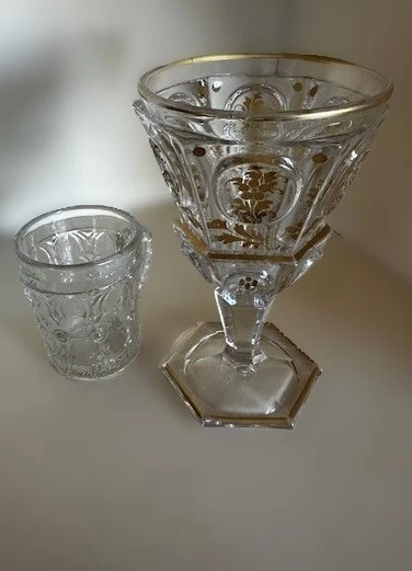 Verres à Calice Dorés Vintage - Lot De 2 - Pour Communion, Noël, Baptême - Décoration De Table élégante