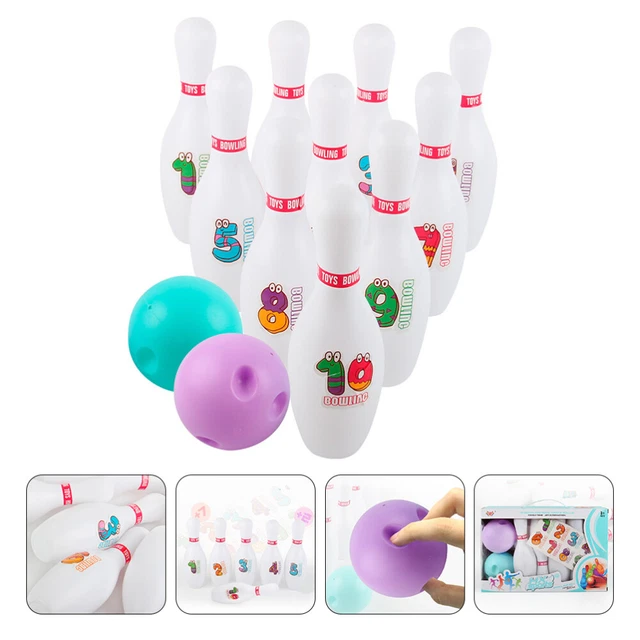 1 PCS Ensemble de Jouets de Quilles pour Enfants, Ensemble de Jeux Éducatifs avec 10 Quilles 2 Balles pour Garçons Filles 1 PCS Ensemble de Jouets de Quilles pour Enfants, Ensemble de Jeux Éducatifs avec 10 Quilles 2 Balles pour Garçons Filles