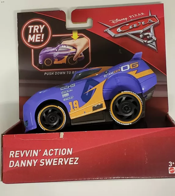 Disney Pixar CARS 3 Revvin' Action ~ DANNY SWERVEZ ~ Oversized Race Car
