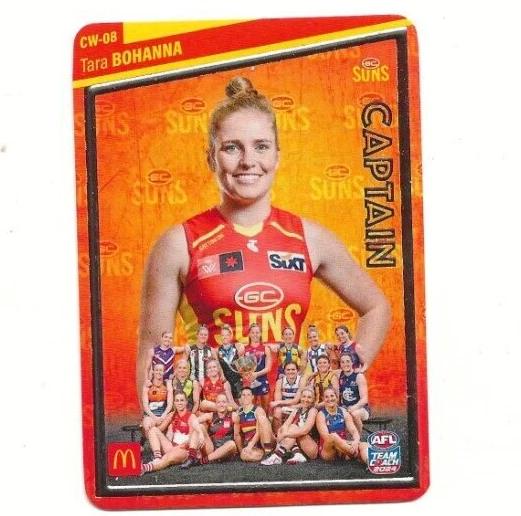 2024 AFL TEAM Coach McDonald's Captain Cards Tara Bohanna GOLD VERSION