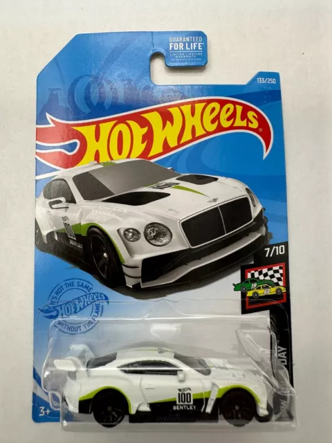 2021 Hot Wheels HW RACE DAY 7/10 2018 Bentley Continental GT3 133/250 (White)