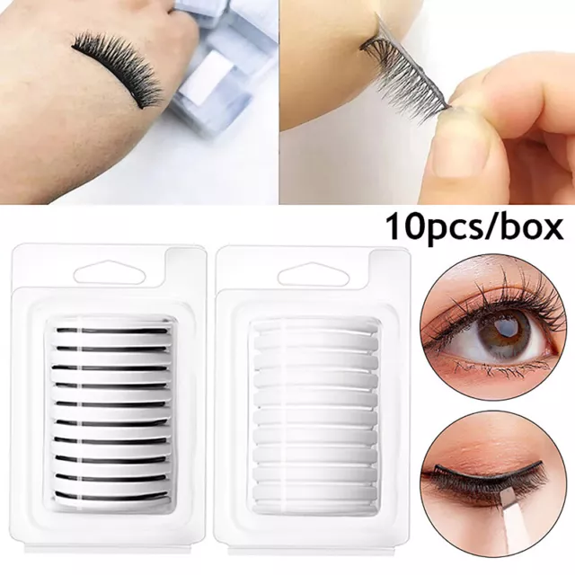 10pcs Self-Adhesive Glue-Free Eyelash Glue Strip False Eyelashes Extension