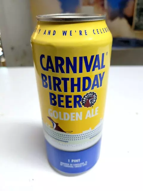 Carnival Cruise 50th Celebration Birthday Beer Can EMPTY