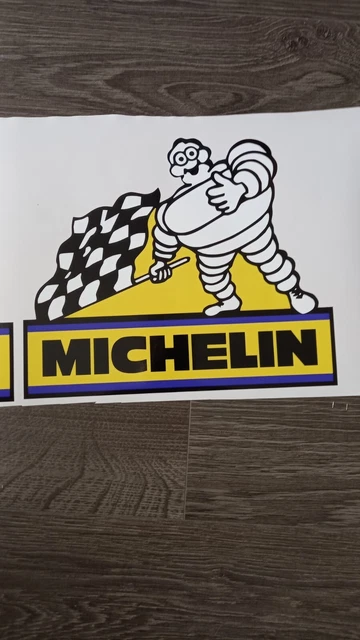 Autocollant Michelin Bibendum - Sticker Pneu - 45 X 6,5 Cm - Vintage