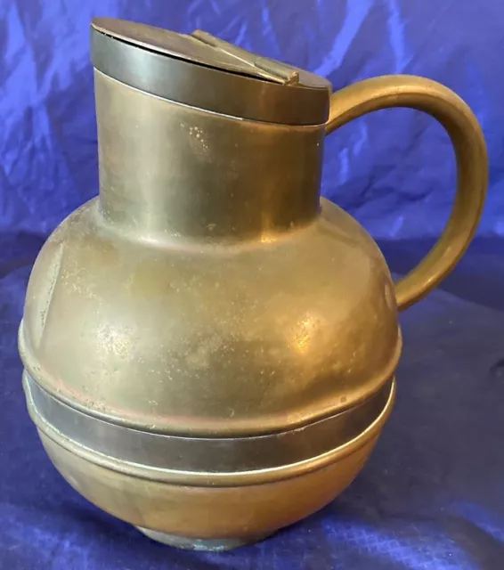 RP3577 Vtg G. Kurz & Co Brass Coffee Carafe Art Deco 788