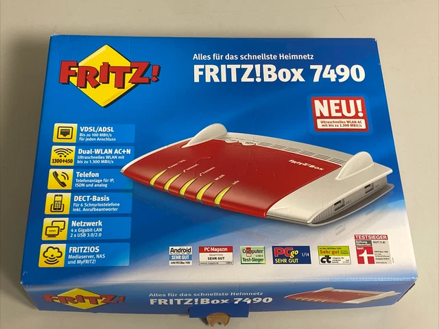 Fritz!Box 7490 - WLan Router mit Modem - gebraucht