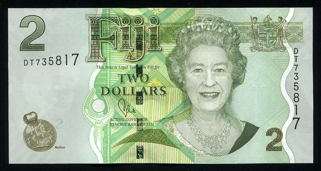 FIJI - 2 Dollars Banknote - ND (2011) - P-109b P109b - Queen Elizabeth II (UNC)