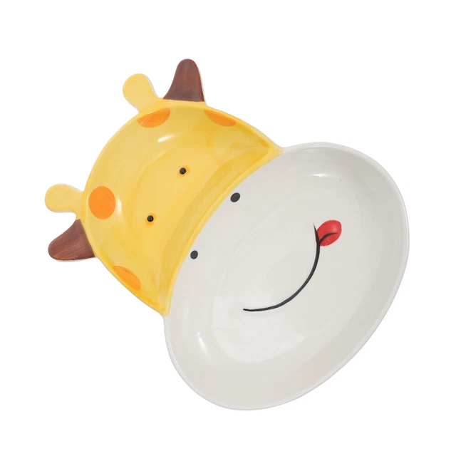 1 pieza Precioso Plato de Comida Para Niños Cerámica Niños Comer Plato Dividido Hogar