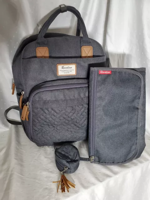 Ruvalino Diaper Bag Backpack With Mini Pack And Changing Pad