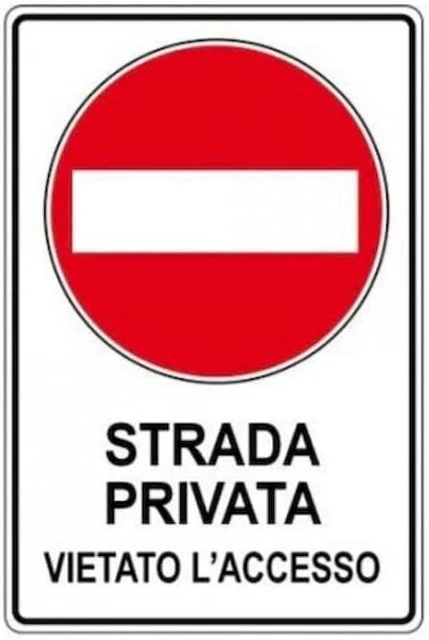 Privata Ragione pezzi Parcheggio Vietato (bianco/nero