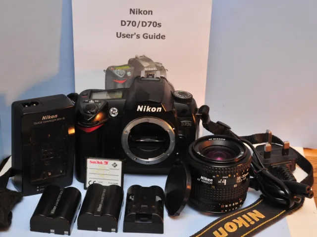Nikon D70s 6.1MP Digital SLR Camera with Lens & Kit. G.W.O & Low shutter count
