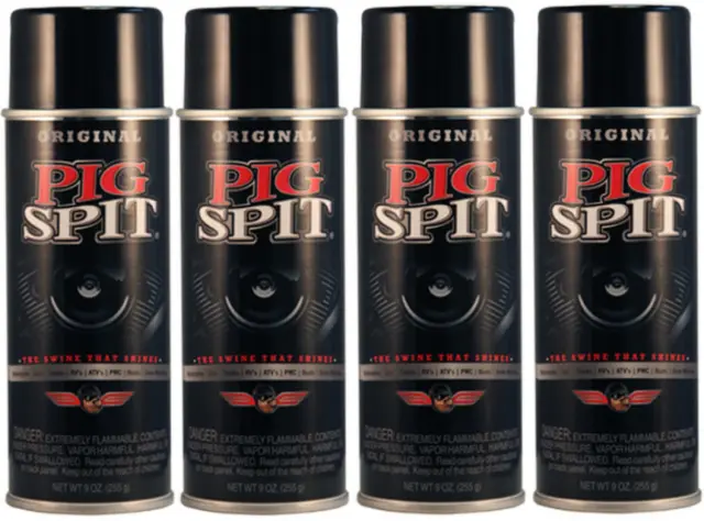 PIG SPIT "Original" Spray Cleaner Detailer 9 oz Can - Qty (4) (PSO) 83-1015