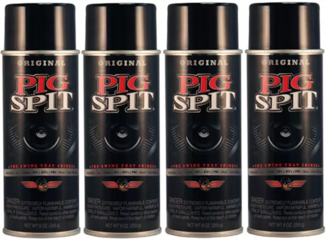 PIG SPIT "Original" Spray Cleaner Detailer 9 oz Can - Qty (4) (PSO) 83-1015