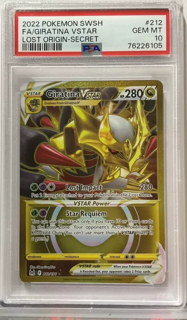 Mavin  Pokémon TCG Giratina V Sword & Shield - Lost Origin 186/196 PSA 9