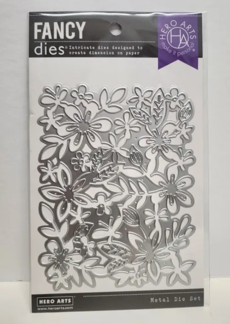 Flower Garden Fancy Thin Metal Die Set by Hero Arts Scrapbook Crafts
