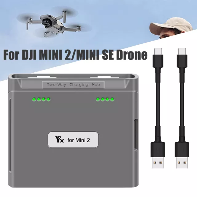 Charger Battery Two-way Charging Hub USB Power Bank for DJI MINI 2/MINI SE Drone