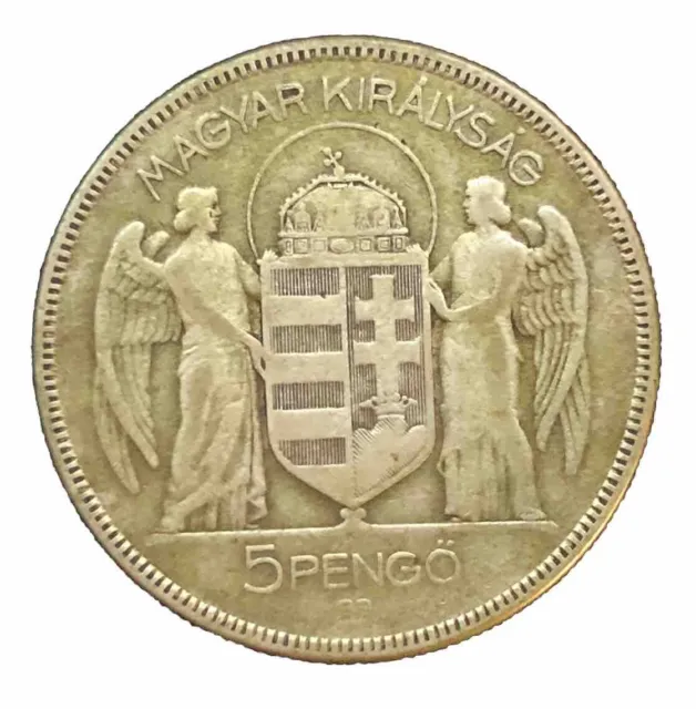 5 Pengo 1930 Ungarn . Silbermünze