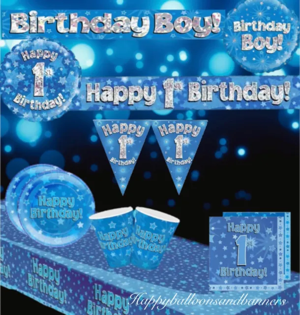 Age 1 / 1st Birthday Blue Themed Birthday Decorations & Party Table Decorations