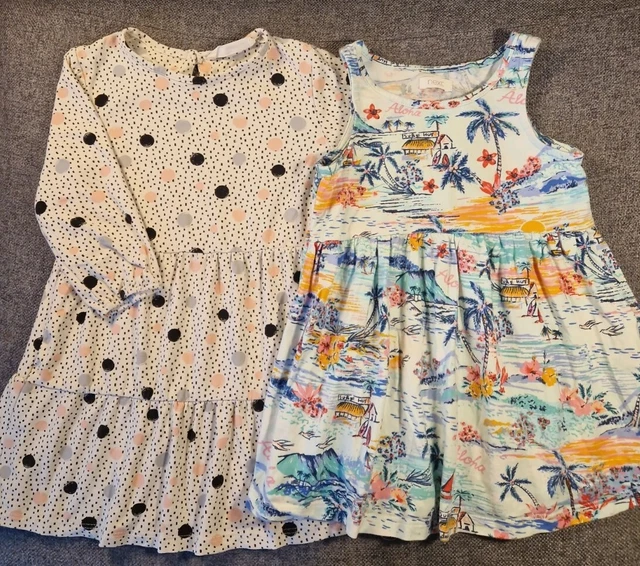 Pacchetto abiti maglia bambina 12-18 mesi spiaggia estiva a macchie (357)
