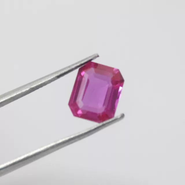 5.0 Ct Certified Natural Octagon Cut Ceylon Pink Sapphire Loose Gemstones Z-984