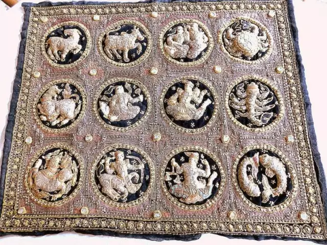 Rare Antique Kalaga Embroidery from Myanmar (Burma)