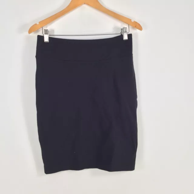 Ripe womens skirt size S pencil black knee length stretch viscose blend 047920