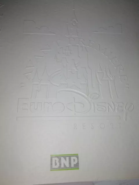 Invitation euro disney 1er avril 1992 disneyland paris avant première BNP