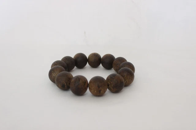 Chinese Hainan Incense Wood Chen Xiang Agarwood Bead Bracelet 老特级海南奇楠沉香串