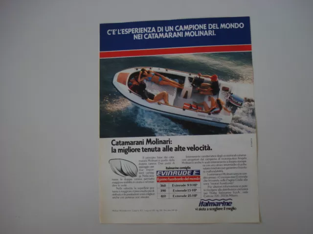 advertising Pubblicità 1981 CATAMARANI MOLINARI